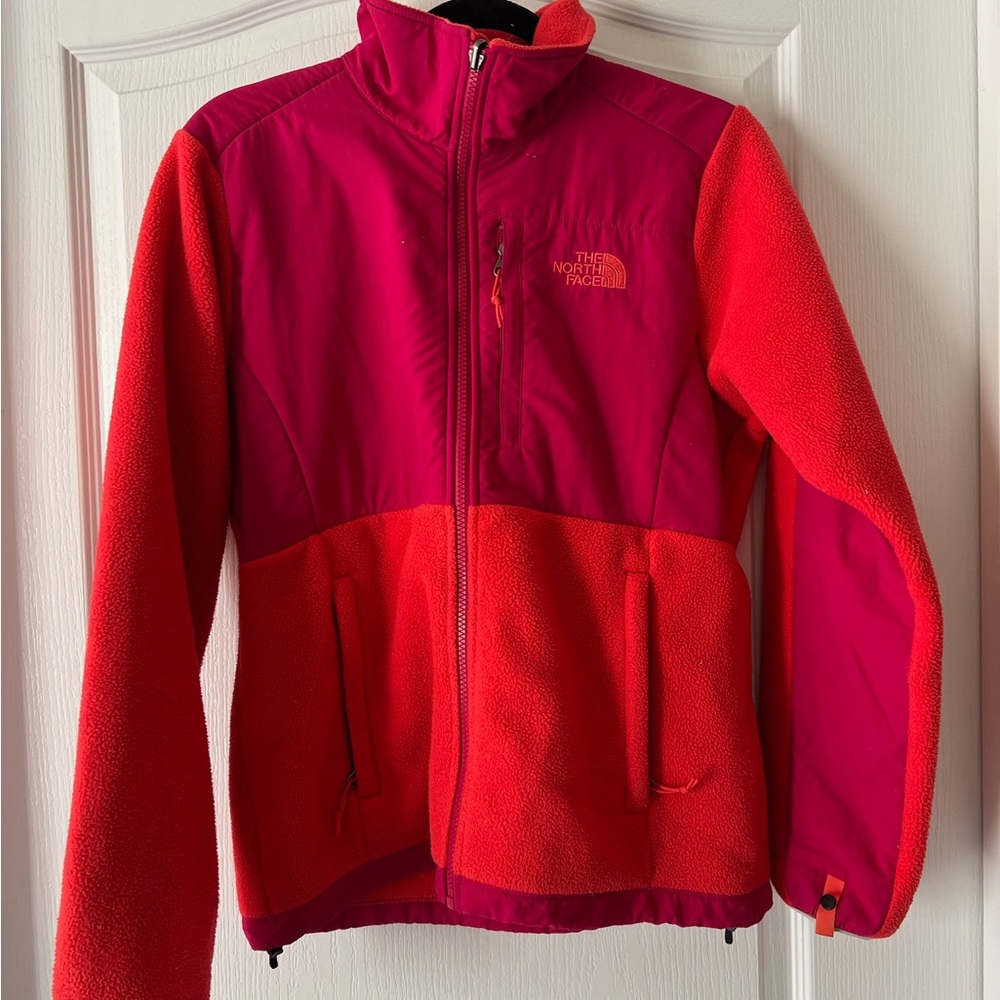The North Face Red and Orange Fleece Jacket